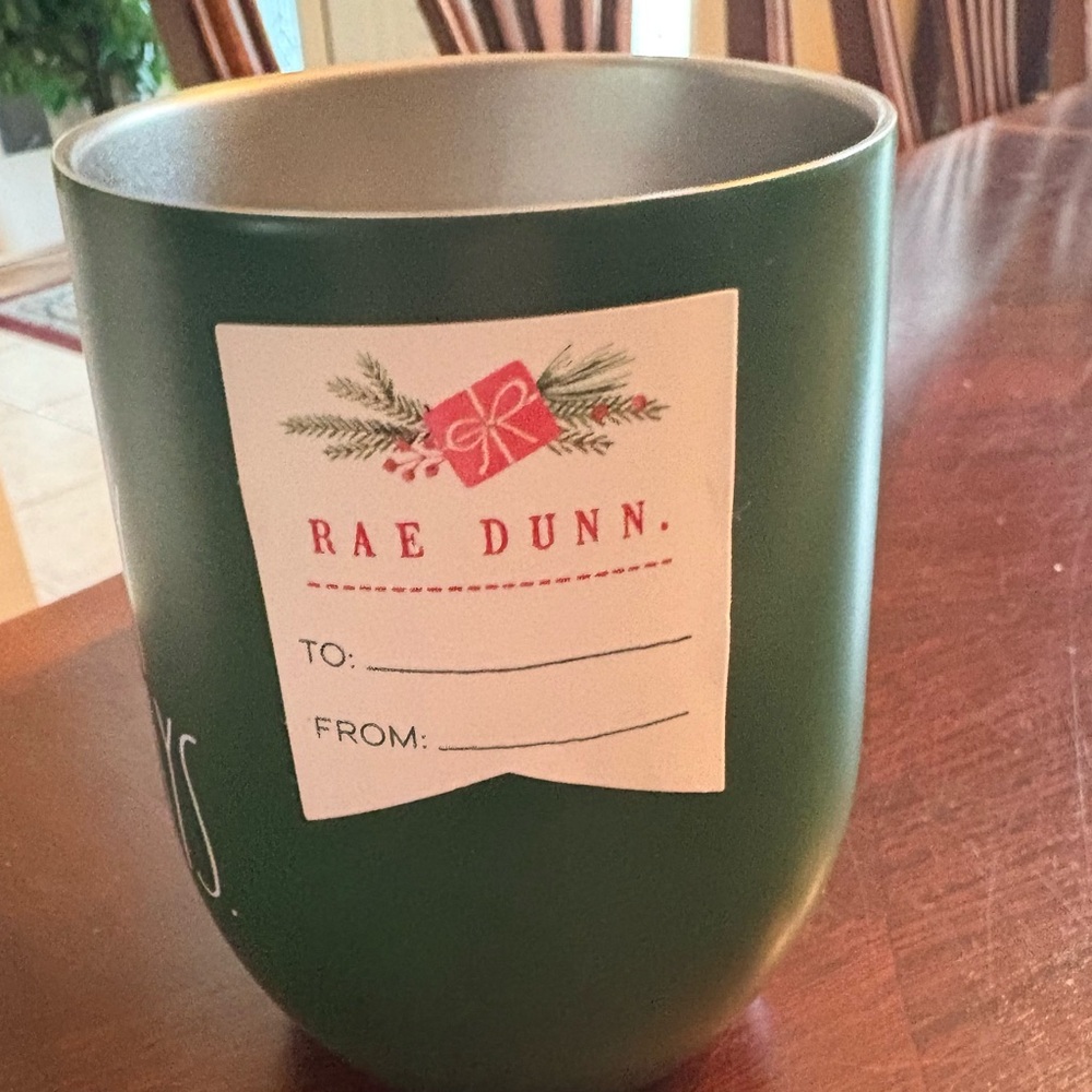 NWT RaeDunn Festive Green Holiday Mug - Picture 2 of 3